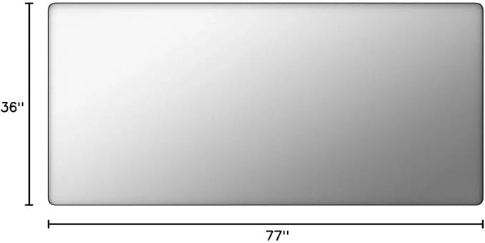 JISOSO Black Bathroom Mirror 77X36 Inch, Black Metal Framed Mirror for Wall, Rounded Rectangle Matte Bathroom Vanity Mirror with Tempered Glass, Anti-Rust, Horizontal/Vertical - ModernBath