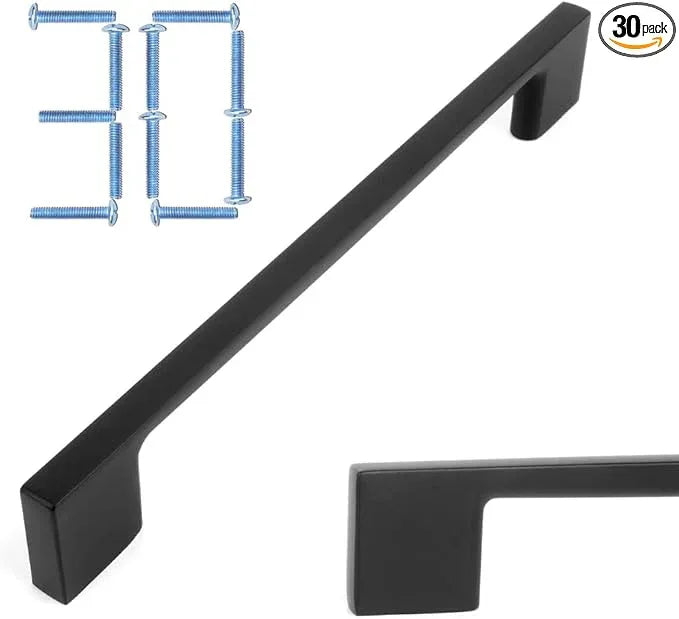 KOOFIZO 30 Pack 6-1/4 Inch Matte Black Kitchen Cabinet Pulls Black Cabinet Handles Black Cabinet Hardware for Kitchen Cabinets Drawer P01 Dresser Cupboard Bedroom Bathroom - ModernBath