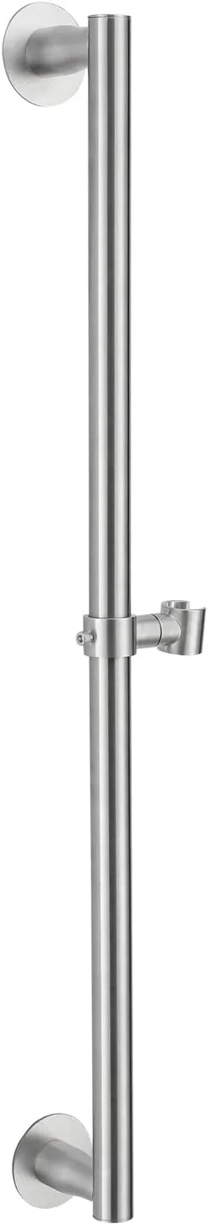RRAJJ Shower slide bar that is installed by pasting or punching holes，Adjustable height 28 inch of all SUS304 stainless steel Shower Head Holder (all stainless steel- Brushed Nickel) - ModernBath