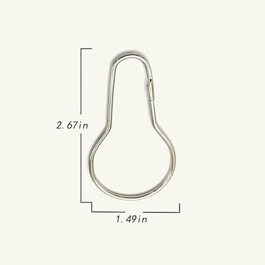 HLCM Shower Curtain Rings Hooks, Rust-Resistant Metal Shower Curtain Hooks, Stainless Steel Shower Curtain Rings for Bathroom Shower Curtain Rod (200PCS)