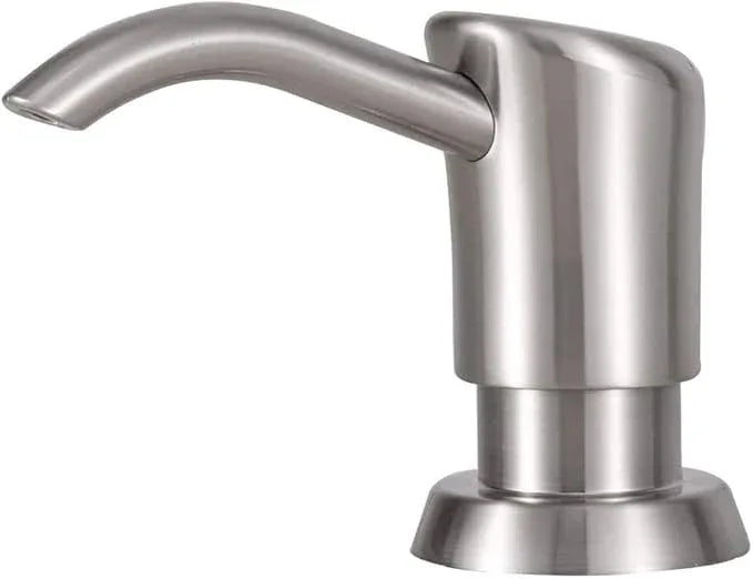 GZOII Soap Dispenser, Kitchen Sink Soap Dispenser Built in and Refill from The Top Design,Brushed Nickel ABS Head with 12 Ounce Bottle - ModernBath