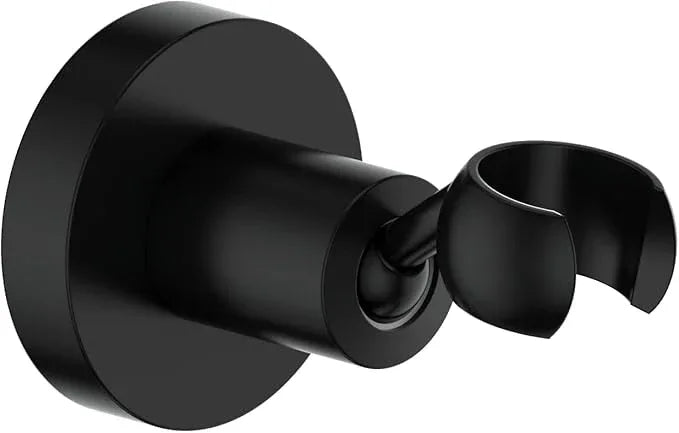 KANARY All Brass Handheld Shower Bracket Hand Held Shower (Round, Matte Black) - ModernBath