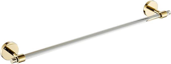 Acrylic Gold Towel Bar Towel Rack for Bathroom Wall Mounted Towel Holder Modern 22.2inch 56.5cm SHUNLI - ModernBath