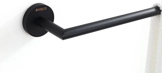 Black Towel Bar,Towel Racks for Bathroom, Modern Hotel Style Bathroom Towel Shelf Wall Mounted, Single Towel Rod 26 Inch, Matte Black, 077070-MB Leo Series - ModernBath
