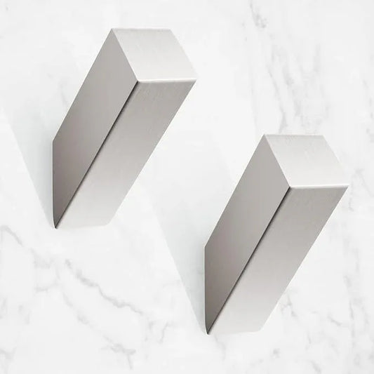 NINETREX Towel Hooks Brushed Nickel Stainless Steel 2 Pack Heavy Duty Modern Wall Hooks Silver Robe Hook for Bathroom Livingroom Hotel Style Wall Mounted - ModernBath