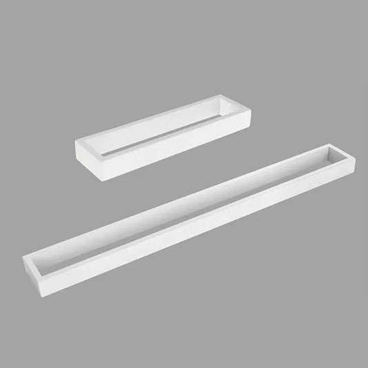 GERZWY 2 Piece Bathroom Hardware Set - Towel Ring and Towel Bar Stainless Steel Wall Mounted, White - ModernBath