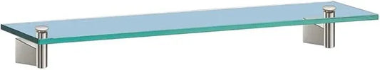 Gatco 4736 Bleu Glass Shelf, Satin Nickel/Wall Mounted 20.13" X 4.3" Tempered/Floating Rectangle Glass Shelf for Bathroom - ModernBath