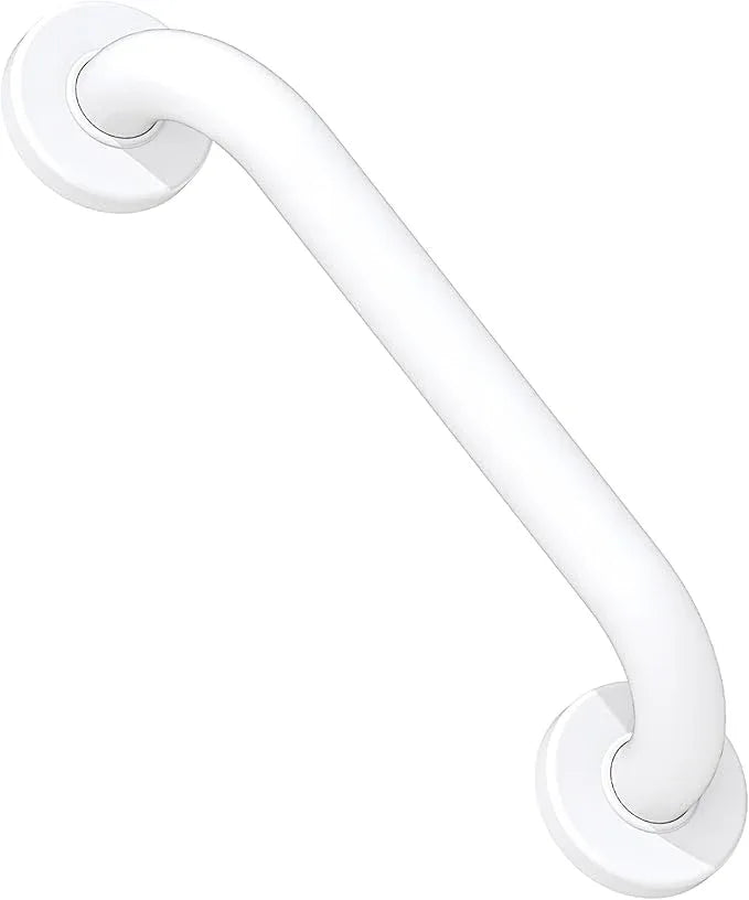 ROTHLEY 12 Inch Grab Bar for Bathtubs and Showers: Stainless Steel Shower Grab Bar Wall Mounted Shower Handle with Concealed Screws for Handicapped Elderly and Seniors (Matte White) - ModernBath
