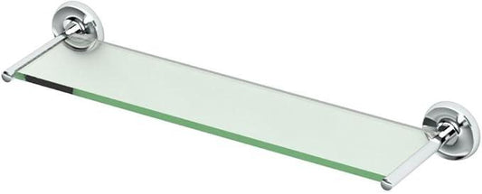 Gatco 5077 Designer II Glass Shelf, Chrome/Wall Mounted 22.50" x 5.85" Tempered/Floating Rectangle Glass Shelf for Bathroom - ModernBath