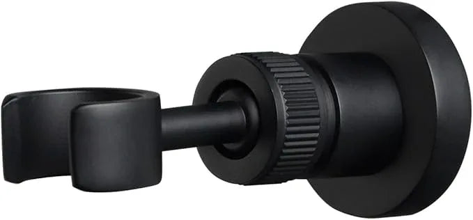 PHASAT Handheld Shower Head Holder Adjustable Solid Brass Handheld Shower Head Bracket Holder Wall Mount,Shower Wand Holder Matte Black,A13023B - ModernBath
