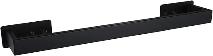 LANC Black Towel Rack for Bathroom Wall Mounted 16-Inch, Matte Black Self Adhesive Towel Bar No Drill Towel Rod, Stick on Hand Towel Holder Stainless Steel,Total Length 16.9 Inch A8310MB-L38 - ModernBath