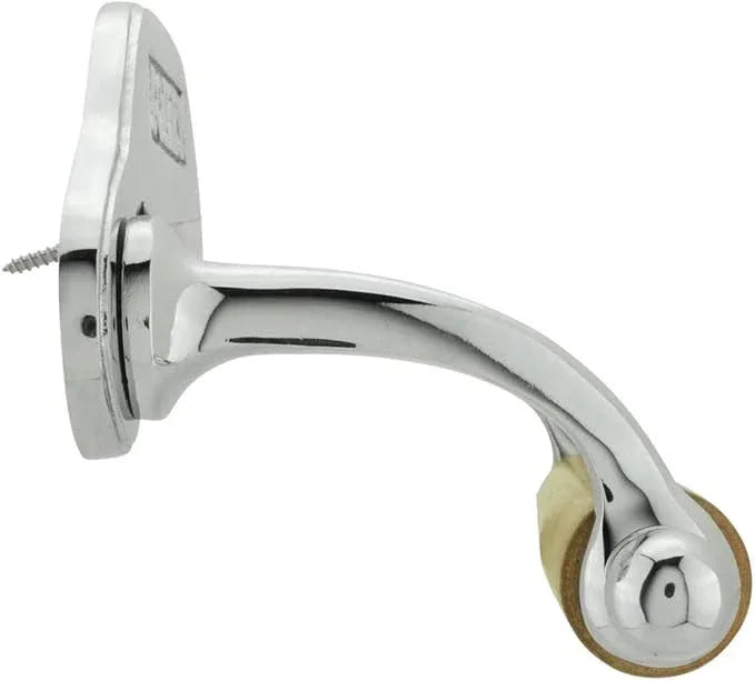 Stylish Wall Mount Toilet Paper Holder 6.5" W Chrome Plated Solid Brass Easy Install Toilet Tissue Paper Holders with Wooden Roll for Bathrooms Includes Hardware Renovators Supply Manufacturing - ModernBath
