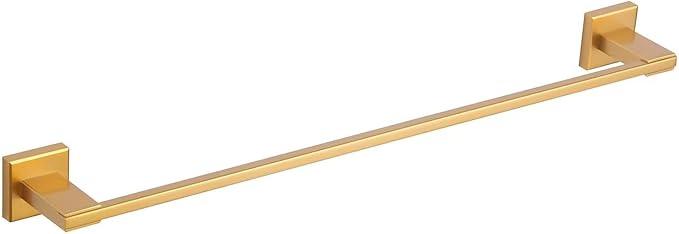 GERZWY 24-Inch Single Towel Bars for Bathroom Gold Stainless Steel Modern Style Bath Towel Rack Wall Mount JG1901A60-BE - ModernBath