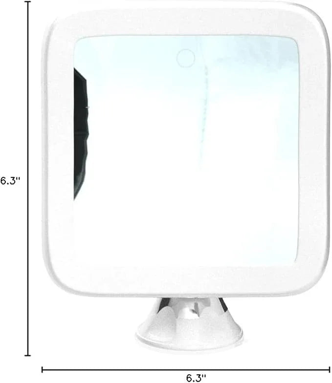 Fancii Rechargeable 10x Magnifying Mirror with 3 LED Light Settings, Dimmable Touch Light, Cordless, Locking Suction Mount, Lighted Mirror for Bathroom or Travel, Mira 2 (White) - ModernBath