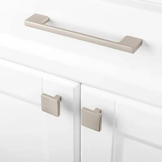 KOOFIZO 10 Pack 5 Inch Brushed Nickel Kitchen Cabinet Pulls Stain Nickel Cabinet Handles Silver Cabinet Hardware for Kitchen Cabinets Drawer P01 Dresser Cupboard Bedroom Bathroom - ModernBath