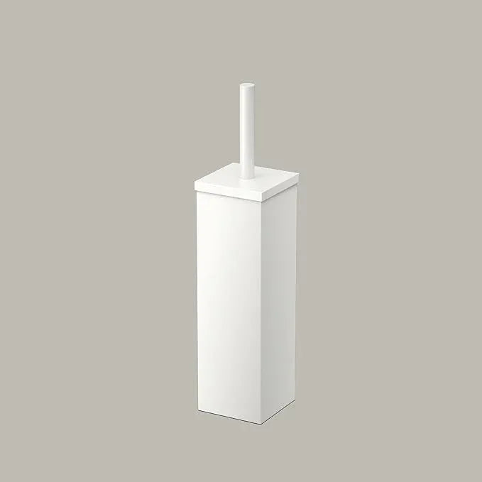 Gatco 1488W Elegant Square Toilet Brush Holder, Matte White - ModernBath