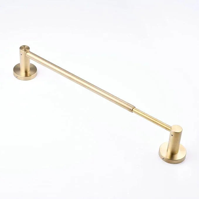 SHUNLI Bathroom Towel Bar Adjustable Flexible 16 to 26 Inch, Brushed Gold Towel Rack Bath Hand Towel Holder Retractable, Wall Mounted/SUS304 Stainless Steel - ModernBath