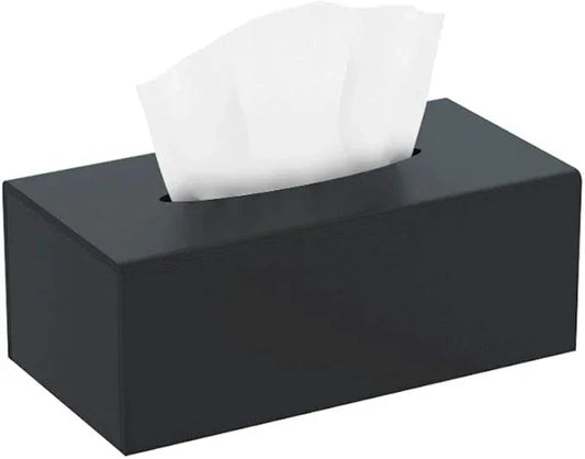 HIIMIEI Acrylic Tissue Box Cover Tissue Holder Napkin Dispenser for Home Office Restaurant-Black - ModernBath