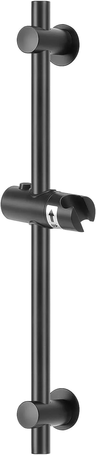 NearMoon Shower Slide Bar with Height/Angle Adjustable Handheld Shower Holder, Bathroom SUS 304 Stainless Steel Shower Head Holder for Bath (Adhesive, Matte Black) - ModernBath