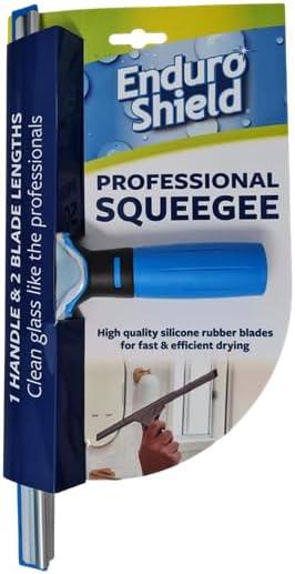 Professional Squeegee - Premium Quality Silicone Rubber Blades with Ergonomic Handle for Streak-Free Cleaning - Perfect for Windows, Shower Doors, and Railings - ModernBath