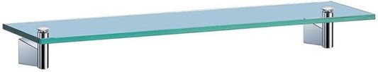 Gatco 4716 Bleu Glass Shelf, Chrome/Wall Mounted 20.13" X 4.30" Tempered/Floating Rectangle Glass Shelf for Bathroom - ModernBath
