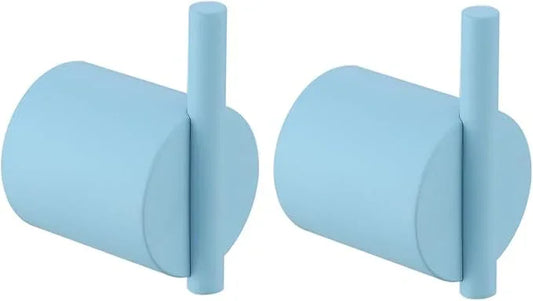 RANDOM Clear Sky Blue Towel Hooks for Bathrooms Round Shower Hooks Stainless Steel Wall Mount Coat Hook.96068-8CKB - ModernBath