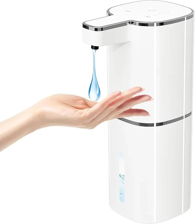 Automatic Liquid Soap Dispenser, Touchless Hand Soap Dispenser, USB Rechargeable, 4 Adjustable Levels, 14.2 oz (420 ml) Large Capacity, for Bathroom, Kitchen & School (White, Liquid) - ModernBath