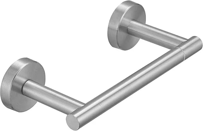 BWE Brushed Nickel Toilet Paper Holder Wall Mounted Double Post Pivoting Toilet Tissue Holders SUS 304 Stainless Steel Toilet Roll Holder for Bathroom Kitchen and RV Washroom - ModernBath
