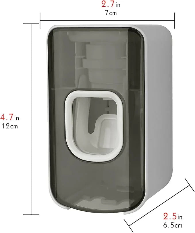 2 Slot Toothbrush Holder and Toothpaste Dispenser Wall Mounted, Automatic Toothpaste Squeezer, 2 in 1 Tooth Brush Toothpaste Organizer for Shower (Grey 2Pack) - ModernBath