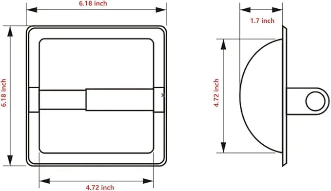 Smack Polished Chrome Recessed Toilet Paper Holder, Bathroom Wall Mount Recessed Toilet Tissue Roll Paper Holder Include Rear Mounting Bracket - ModernBath
