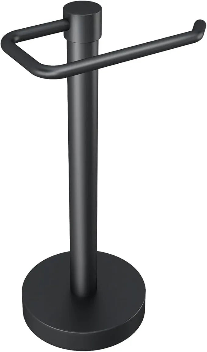 YUMORE Hand Towel Holder Stand Countertop Towel Rack Free Standing Towel Bar Hanger for Bathroom Kitchen Pro Max Matte Black - ModernBath