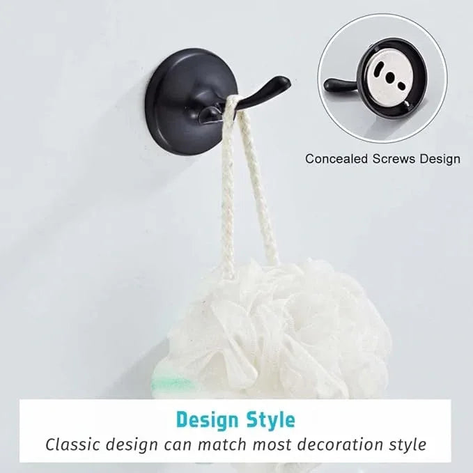 8 Piece Bathroom Accessory Set(Adjustable Towel Bar, Towel Ring, Toilet Paper Holder,Towel Robe Hook), Wall Mounted Bathroom Hardware Accessories Set,Oil Rubbed Bronze - ModernBath
