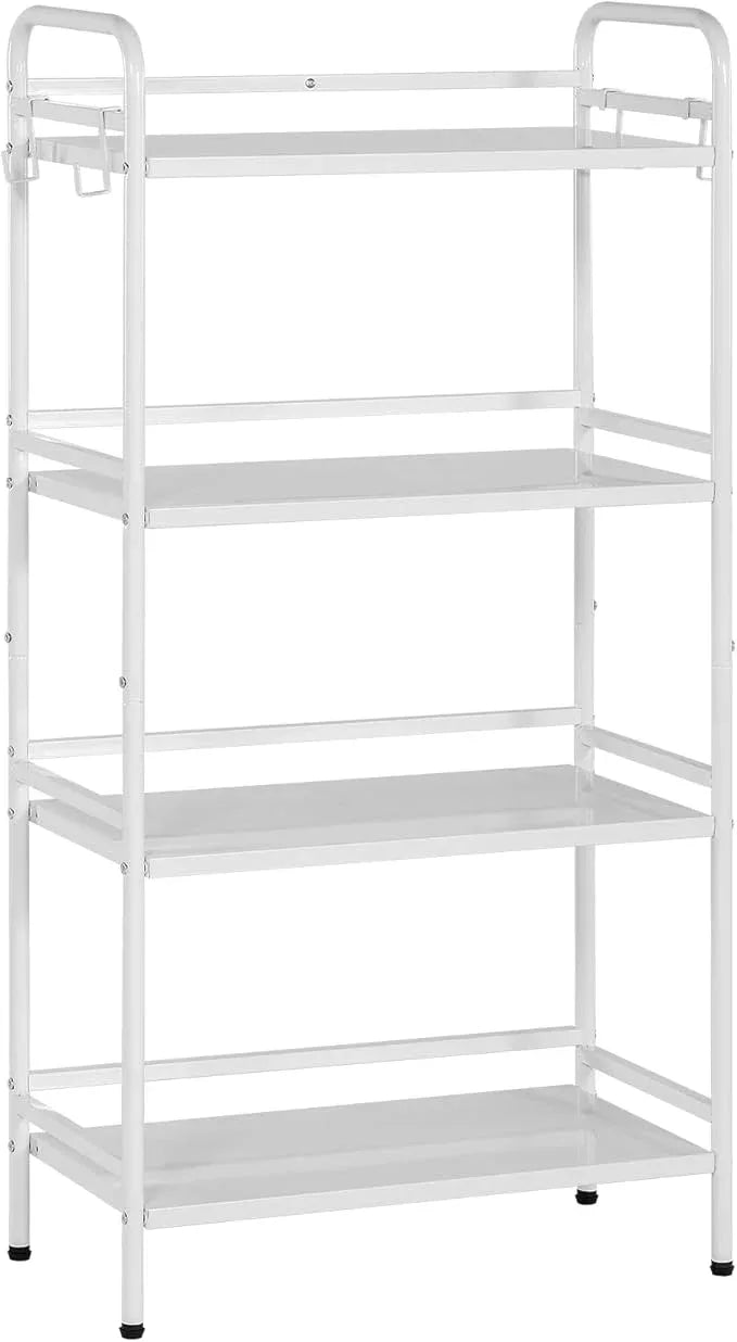 HDANI Storage Shelves, 4-Tier Metal Storage Rack with Shelf,Shelf Organizer,Garage Standing Shelving Unit for Laundry,Bathroom,Kitchen,Pantry, Closet,23.6''W X 13.8''D X 50 H'',White - ModernBath