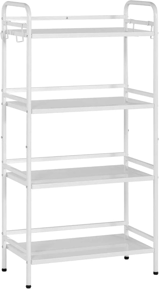 HDANI Storage Shelves, 4-Tier Metal Storage Rack with Shelf,Shelf Organizer,Garage Standing Shelving Unit for Laundry,Bathroom,Kitchen,Pantry, Closet,23.6''W X 13.8''D X 50 H'',White - ModernBath