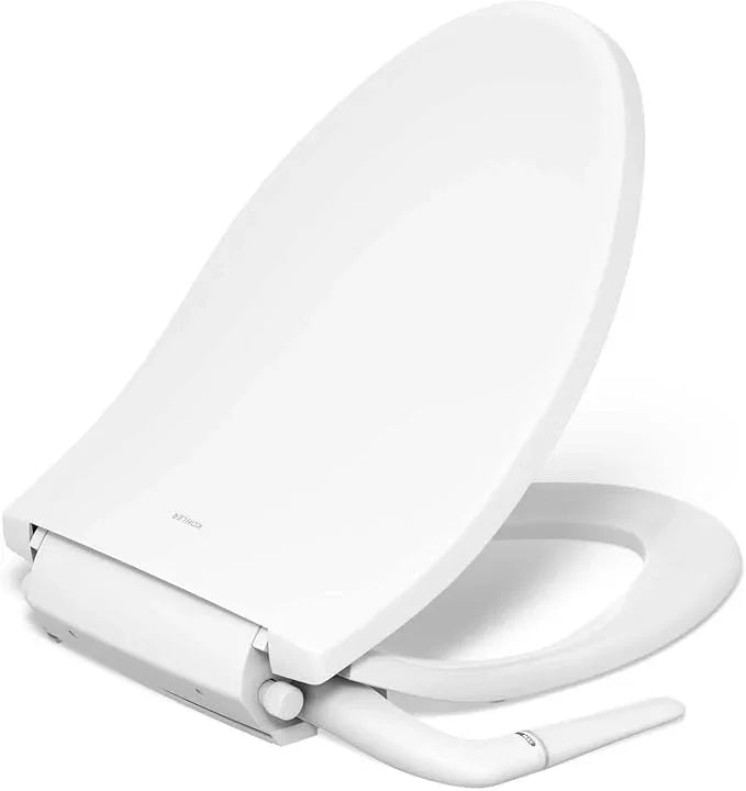 Kohler PureWash M250 Manual Elongated Bidet Toilet Seat, White, Quiet-Close Lid Prevents Slamming, Cool Water, Easy Installation with Quick-Release Hinges, Adjustable Spray Position & Pressure - ModernBath