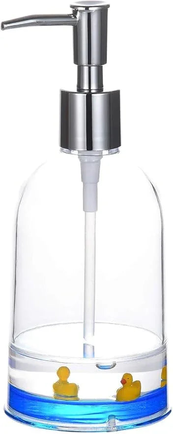 Locco Decor Acrylic Liquid 3D Floating Motion Bathroom Kitchen Vanity Accessory Soap Lotion Dispenser Ocean Cartoon Animal Theme Duck - ModernBath