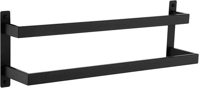 KOKOSIRI Towel Bars Black Bath Towel Holders 20 Inches Bathroom 2-Tiers Ladder Towel Rails Wall Mounted Towels Shelves Rack Stainless Steel, B5008BK-L20 - ModernBath