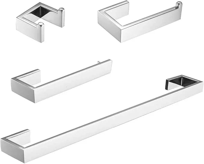 Fapully 4 Piece Bathroom Accessories Set Stainless Steel Wall Mounted,Chrome Polish Finished - ModernBath