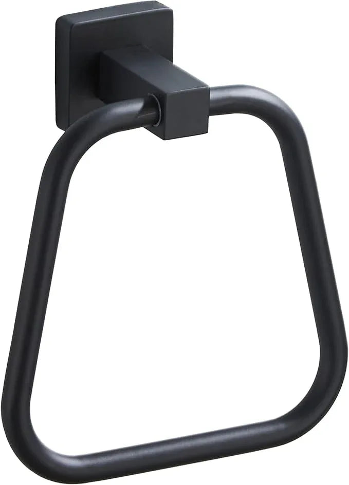 Matte Black Towel Ring for Bathroom, Kitchen Bath Towel Holder Hangers Wall Mount Heavy Duty Stainless Steel - ModernBath