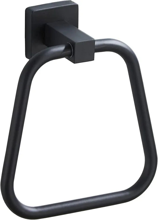 Matte Black Towel Ring for Bathroom, Kitchen Bath Towel Holder Hangers Wall Mount Heavy Duty Stainless Steel - ModernBath