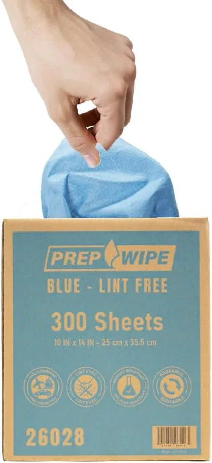PrepWipe Heavy Duty Cleaning Towels, Lint Free Industrial Paper Towels, Disposable Pack of 300 Sheets 10"x14" (8 Boxes)- 26028 - ModernBath