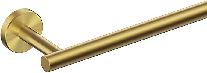 FORIOUS Towel Bar Wall Mounted, Stainless Steel Towel Racks for Bathroom, Includes Wall Mounting Hardware (Brushed Gold, 26 Inch) - ModernBath