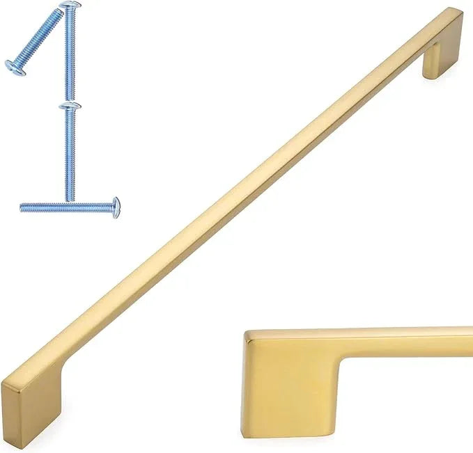KOOFIZO 1 Pack 11-5/16 Inch Brushed Gold Kitchen Cabinet Pulls Gold Cabinet Handles Gold Cabinet Hardware for Kitchen Cabinets Drawer P01 Dresser Cupboard Bedroom Bathroom - ModernBath