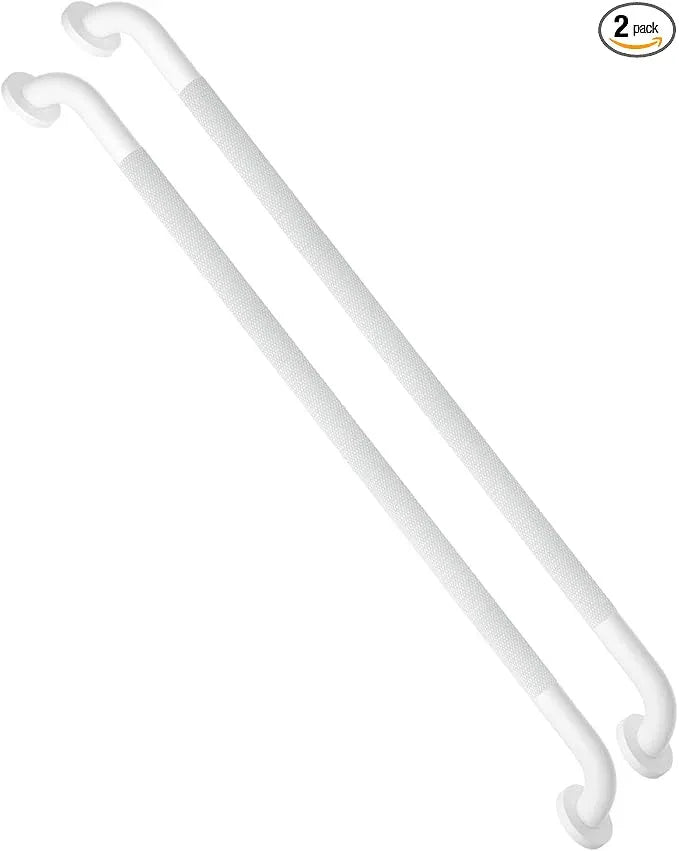2 Pack 36 Inch Anti Slip Shower Grab Bar Oil Rubbed White 1.25" Diameter,Munzong Bathroom Grab Bar, Knurled Bathroom Balance Bar,Safety Hand Rail Support Handicap Elderly Senior Assist Bath Handle - ModernBath