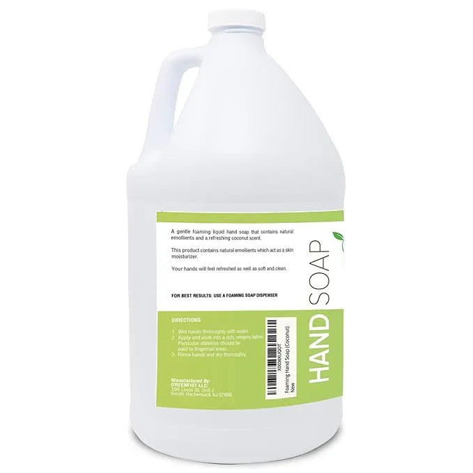 GreenFist Foaming Hand Soap Refills Jug Coconut Scent Foam Refill Made in USA, 128 ounce (1 Gallon) - ModernBath