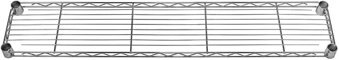 Shelving Inc. 8" d x 42" w Chrome Wire Shelving with 3 Tier Shelves, Weight Capacity 800lbs Per Shelf - ModernBath
