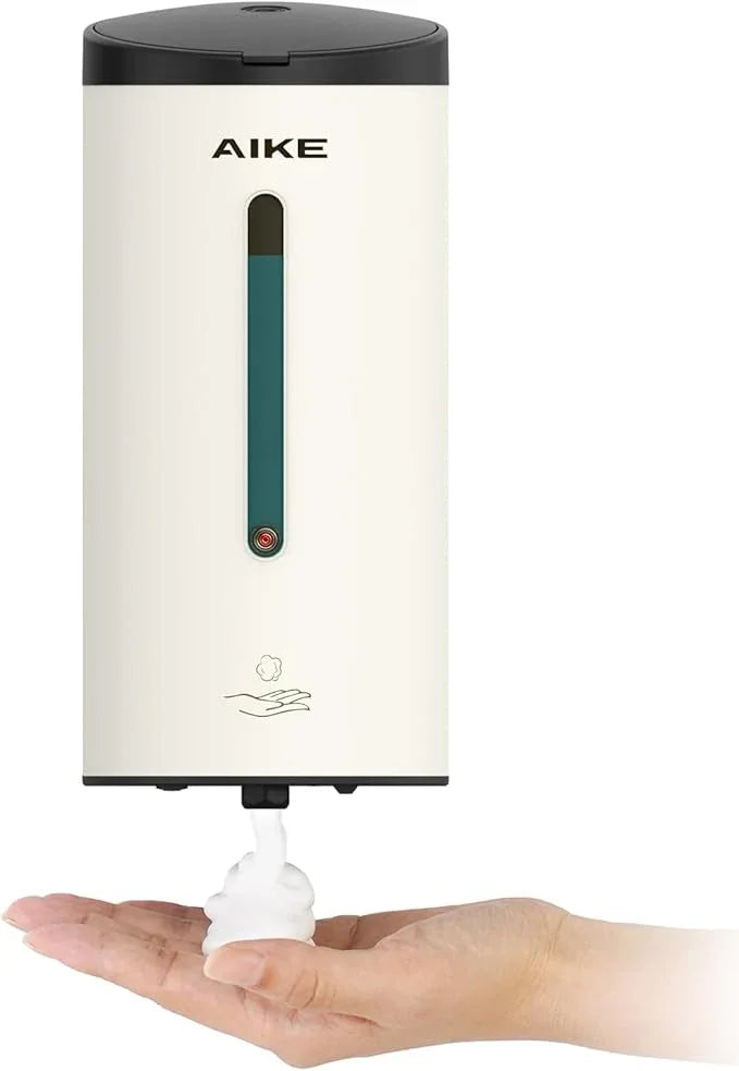 AIKE Wall Mount Automatic Foam Soap Dispenser 25 OZ Commercial Large Capacity Stainless Steel Model AK1205FA(Matte White) - ModernBath