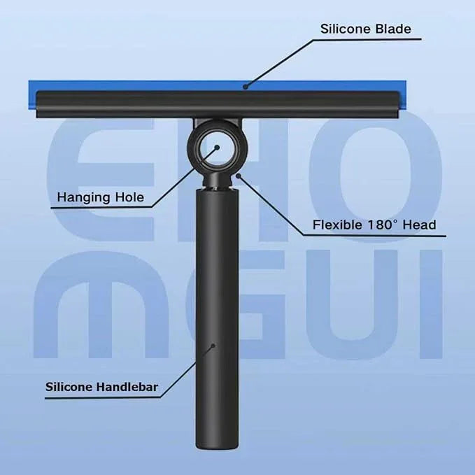 EHOMGUI Shower Squeegee for Glass Doors, Squeegee with Long Handle, Telescoping Squeegee for Shower, Extendable Window Cleaner Tool for Car Windows, Tile Walls, Sliding Door, Shower Glass Door - ModernBath