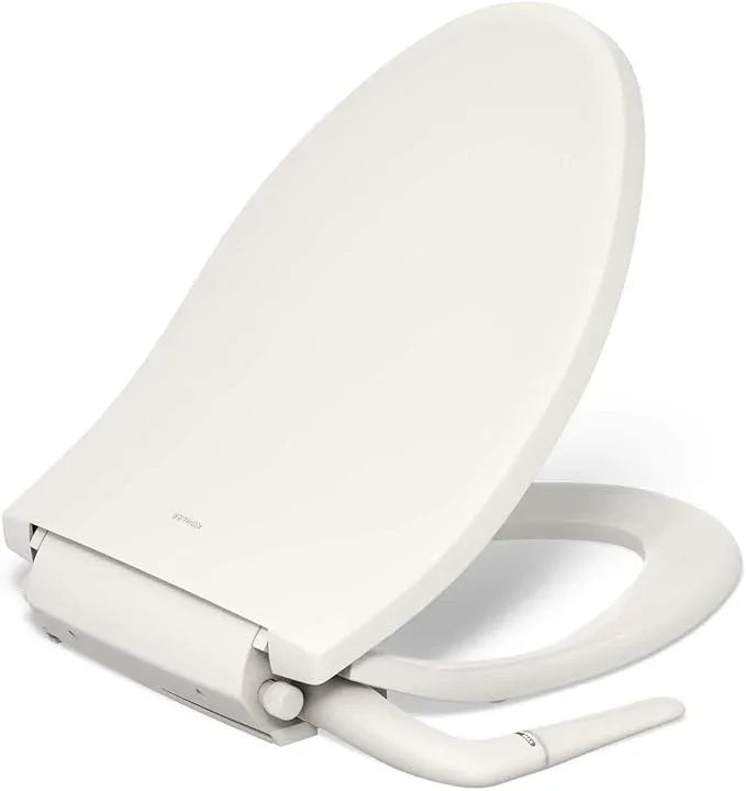 Kohler PureWash M250 Manual Elongated Bidet Toilet Seat, Biscuit, Quiet-Close Lid Prevents Slamming, Cool Water, Easy Installation with Quick-Release Hinges, Adjustable Spray Position & Pressure - ModernBath