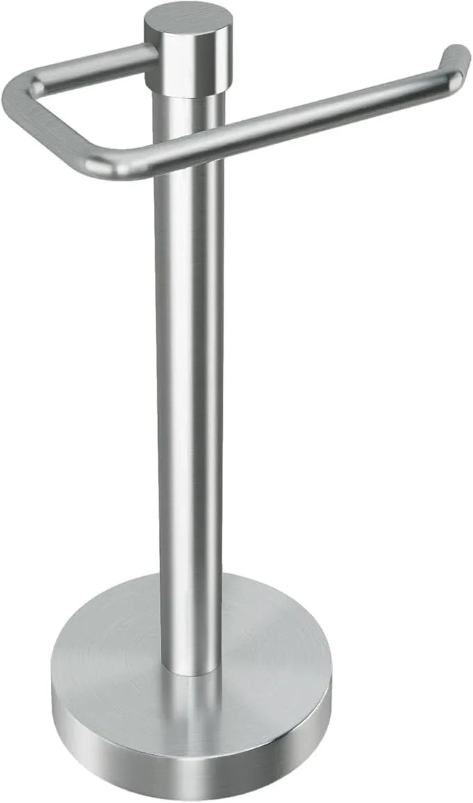 YUMORE Hand Towel Holder Stand Countertop Towel Rack Free Standing Towel Bar Hanger for Bathroom Kitchen (Brushed Nickel) - ModernBath